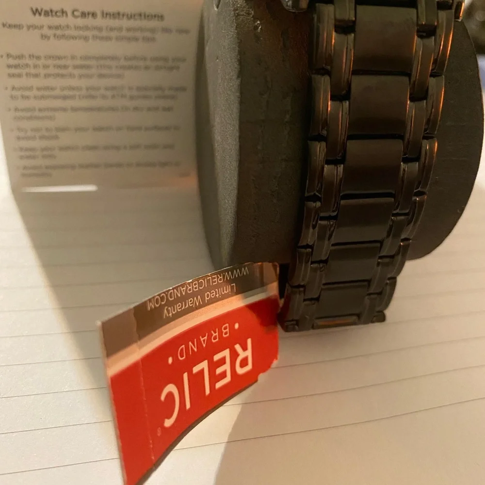 Relic watch black with Roman Numerals - Picture 5 of 7